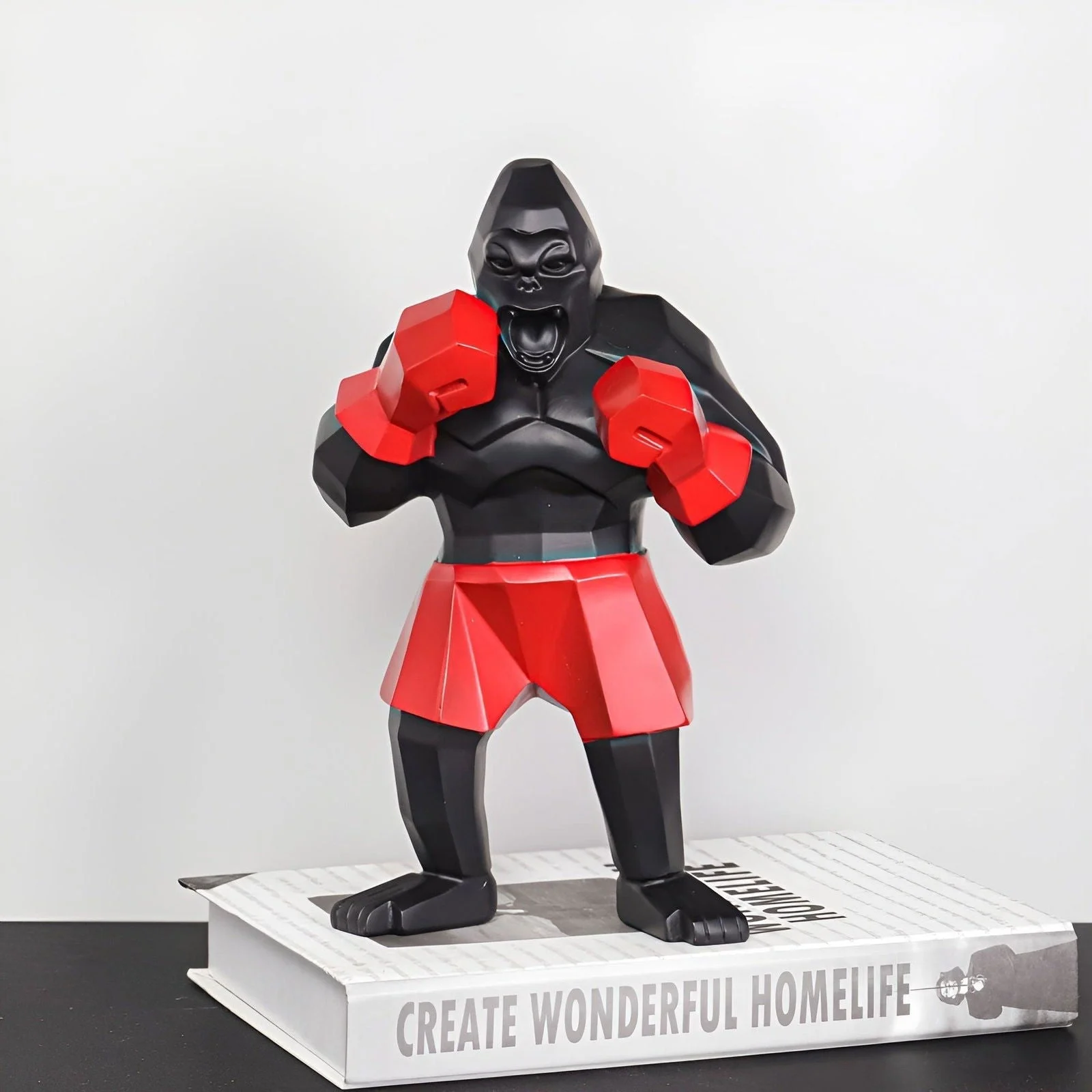 ApePunch Statue - Boxing Ghost Gorilla Resin Decoration -  - #tag1#