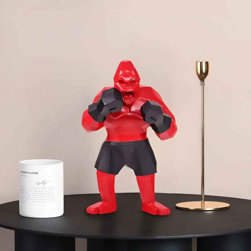ApePunch Statue Boxing Ghost Gorilla Resin Decoration tag1