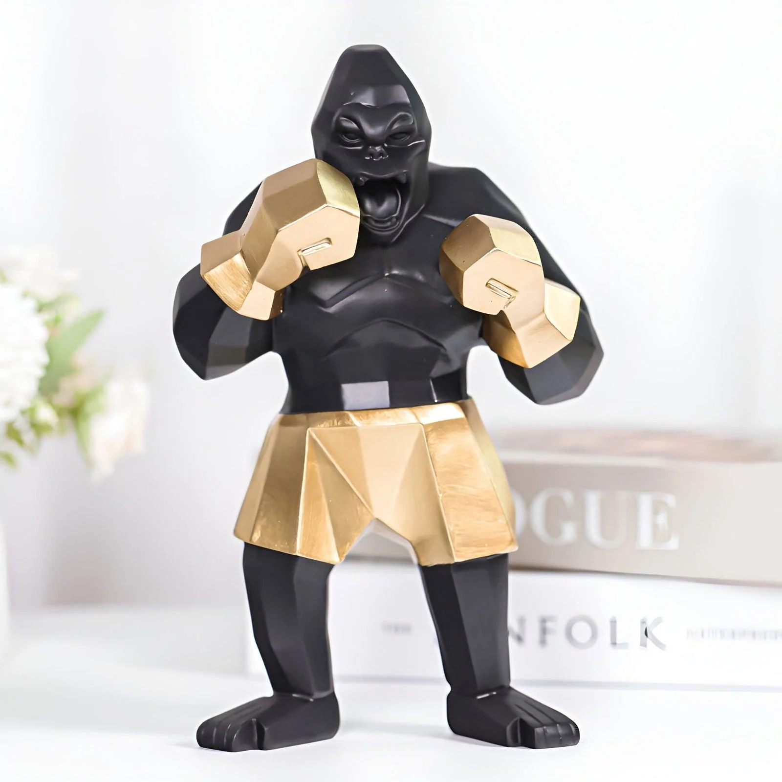 ApePunch Statue - Boxing Ghost Gorilla Resin Decoration -  - #tag1#