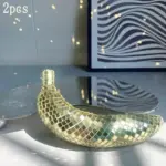 Apple Banana Disco Ball Fruit Decoration tag1
