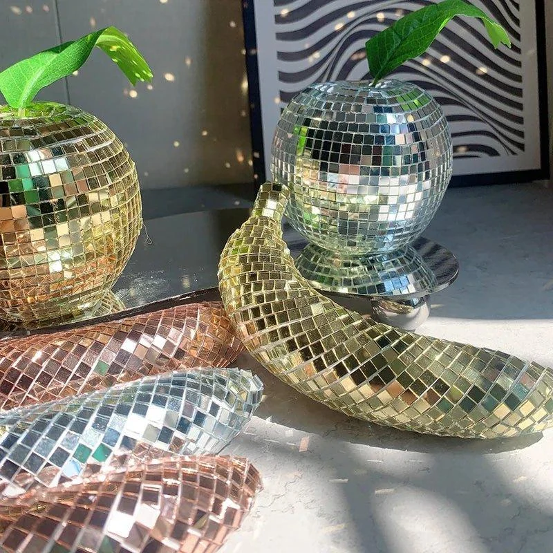 Apple & Banana Disco Ball Fruit Decoration -  - #tag1#