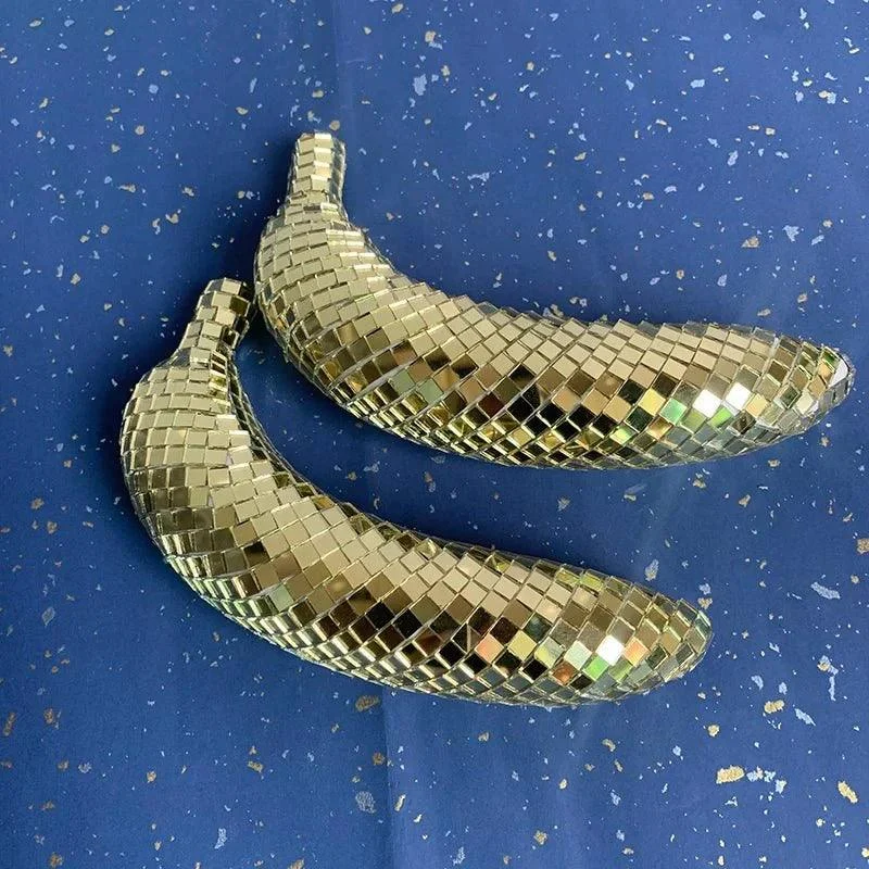 Apple & Banana Disco Ball Fruit Decoration -  - #tag1#