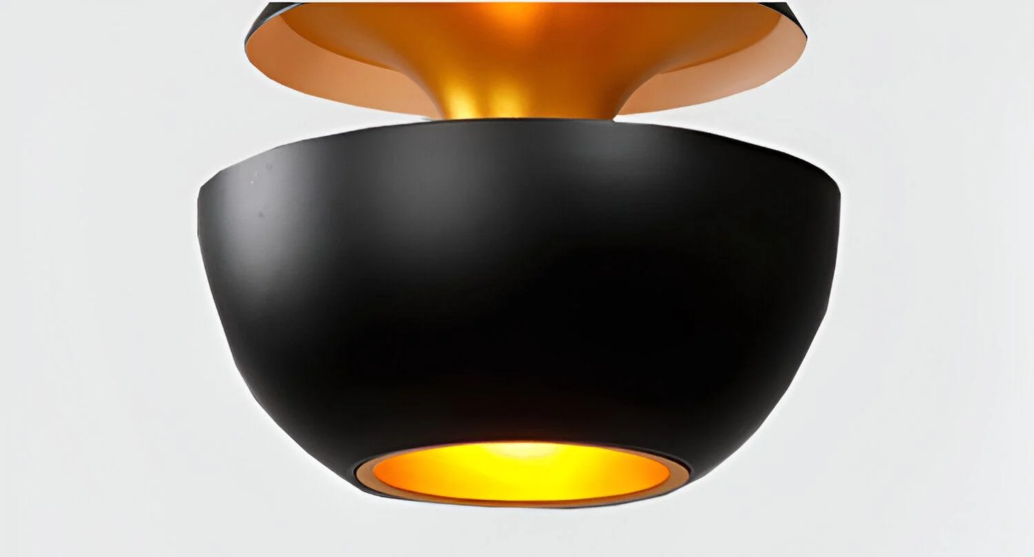 Apple Hanging Lamp - Black White Sun Pendant Light - Artistic E27 Hanging Light -  - #tag1#