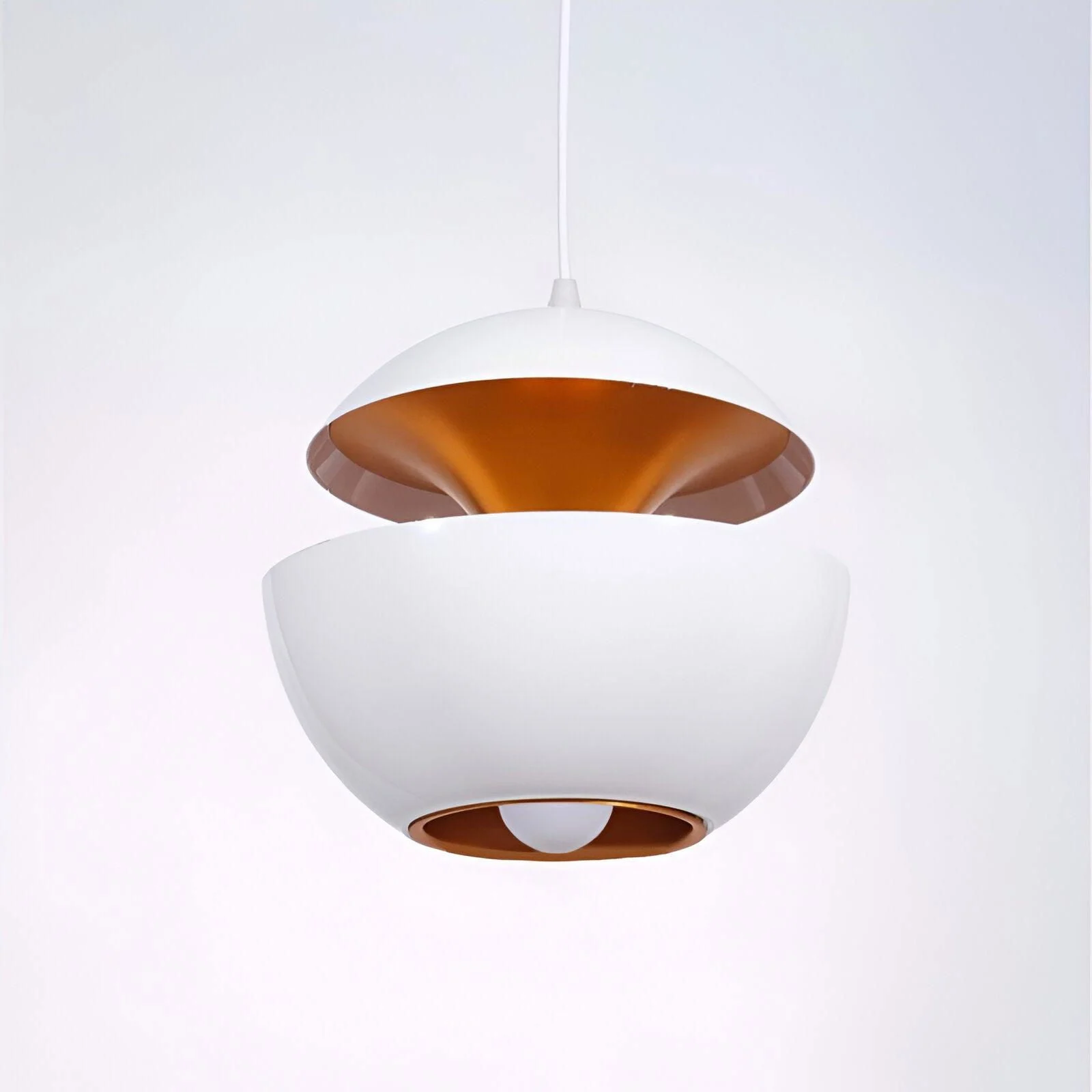 Apple Hanging Lamp - Black White Sun Pendant Light - Artistic E27 Hanging Light -  - #tag1#