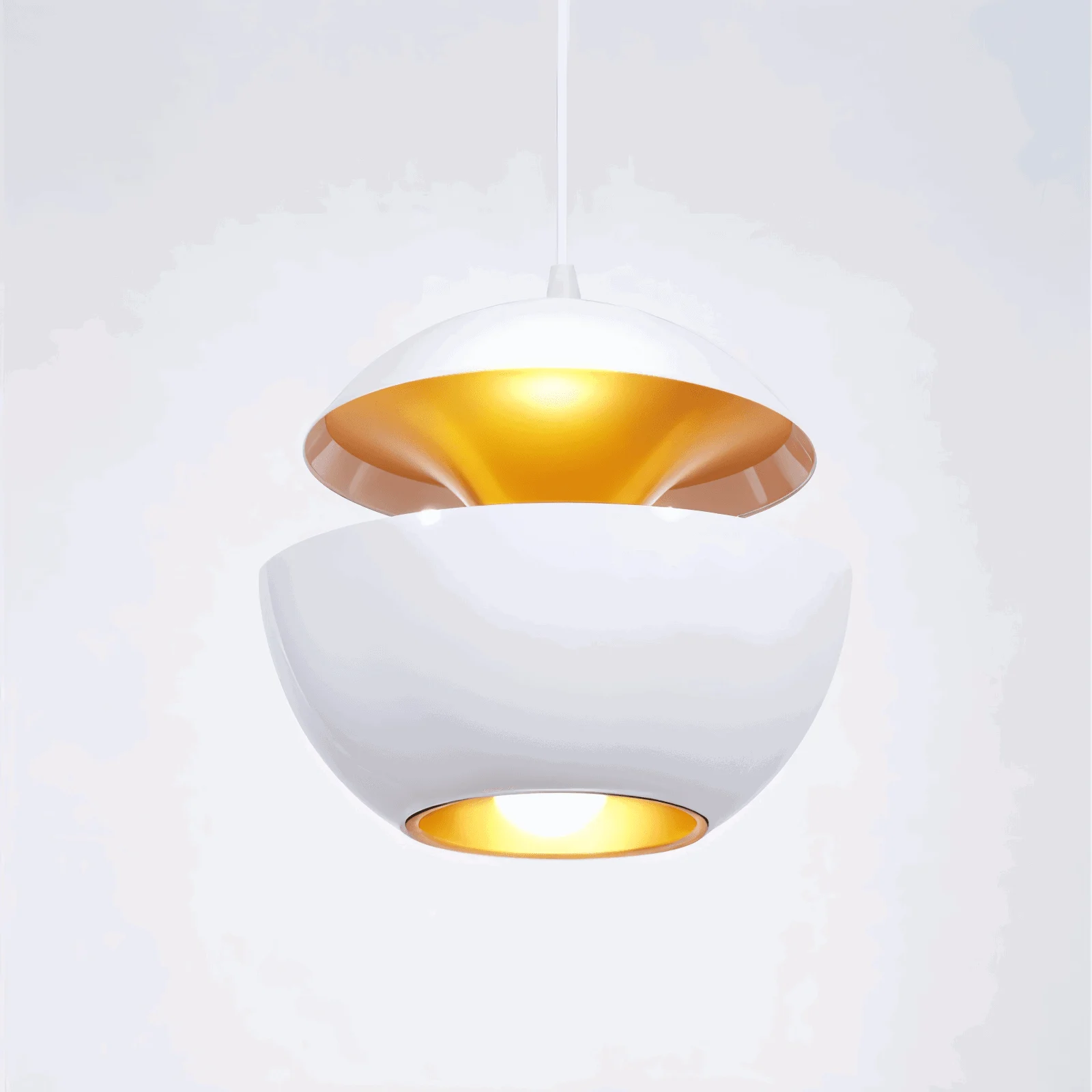 Apple Hanging Lamp - Black White Sun Pendant Light - Artistic E27 Hanging Light -  - #tag1#