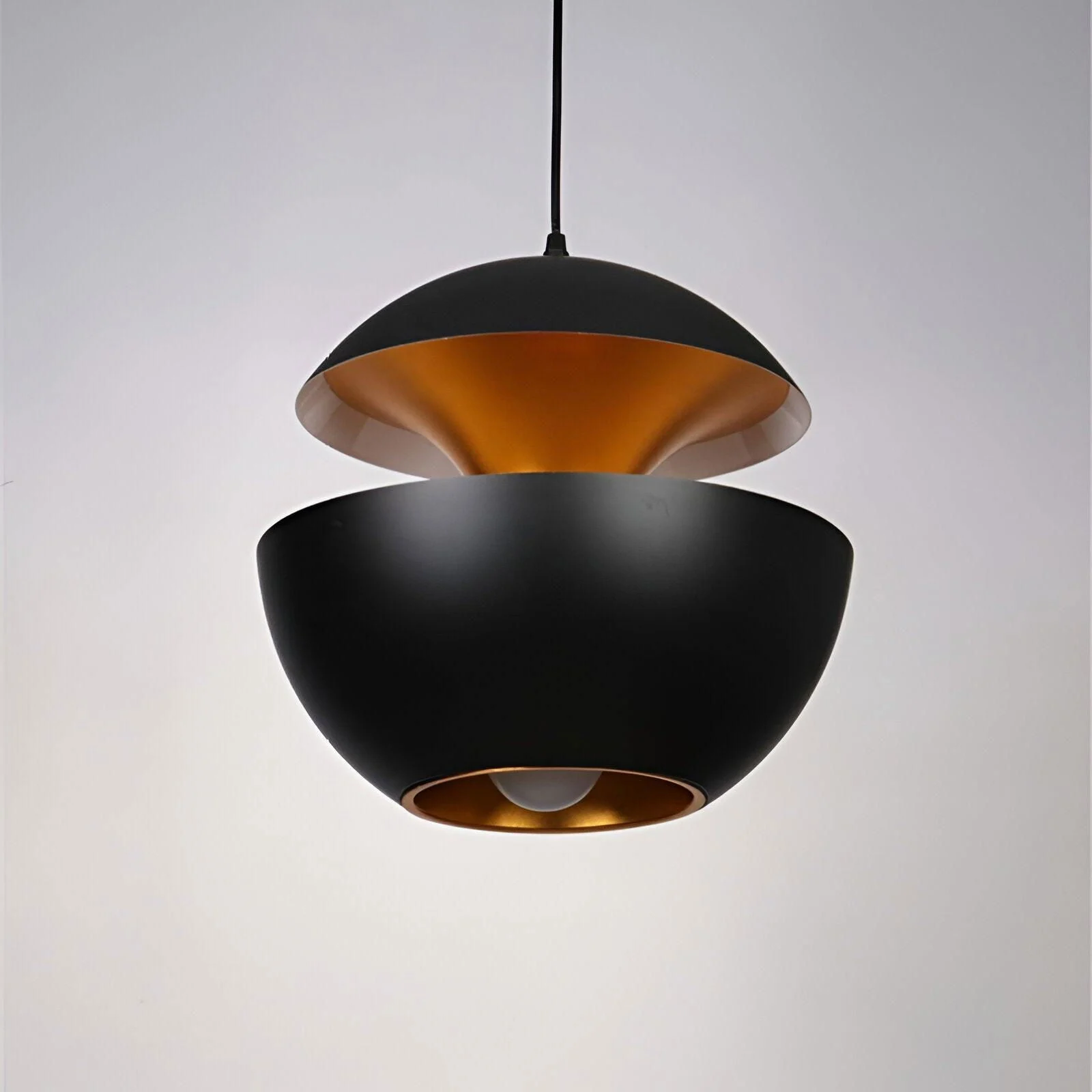 Apple Hanging Lamp - Black White Sun Pendant Light - Artistic E27 Hanging Light -  - #tag1#