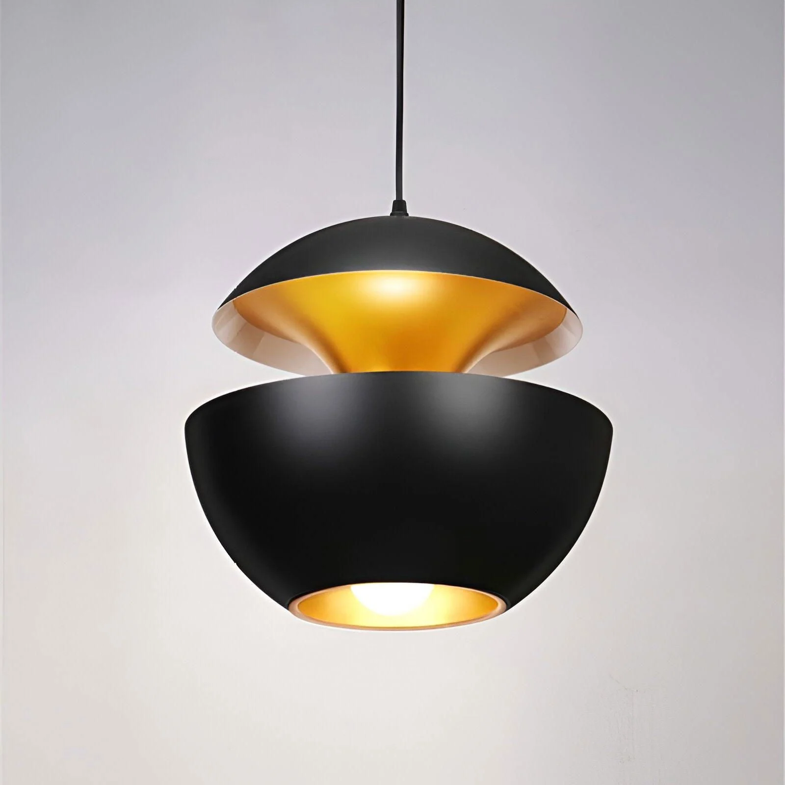 Apple Hanging Lamp - Black White Sun Pendant Light - Artistic E27 Hanging Light -  - #tag1#