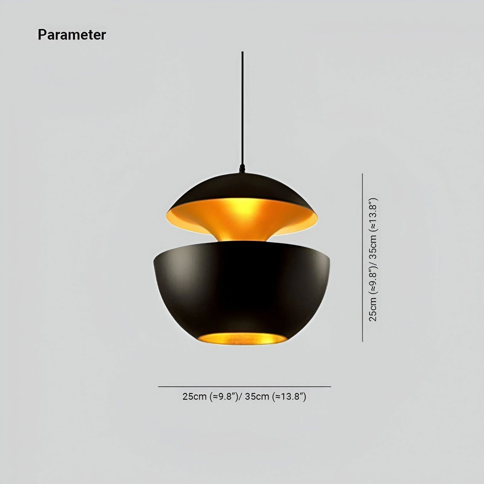 Apple Hanging Lamp - Black White Sun Pendant Light - Artistic E27 Hanging Light -  - #tag1#