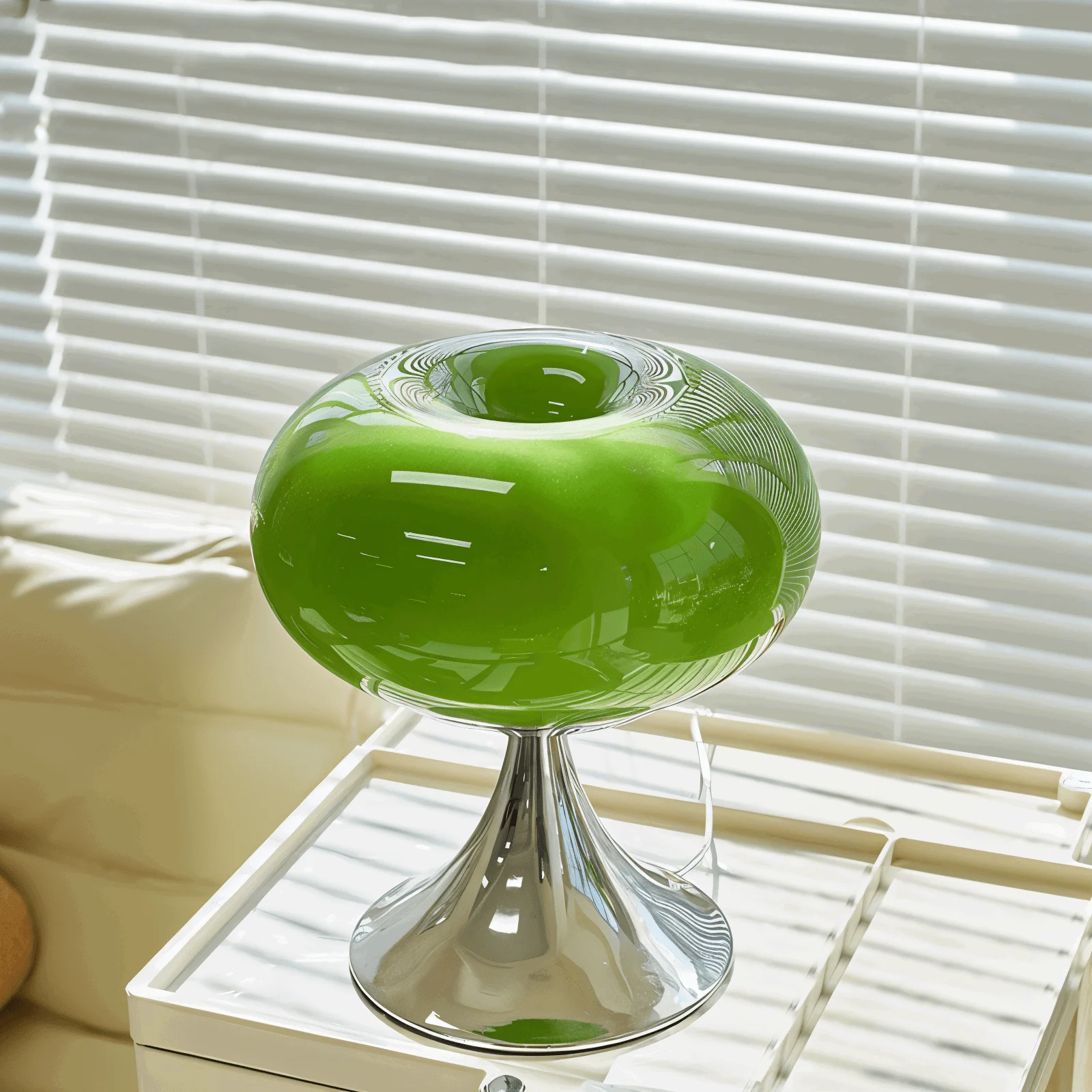 Apple LED Lamp - Curvy Glass Table Lamp -  - #tag1#