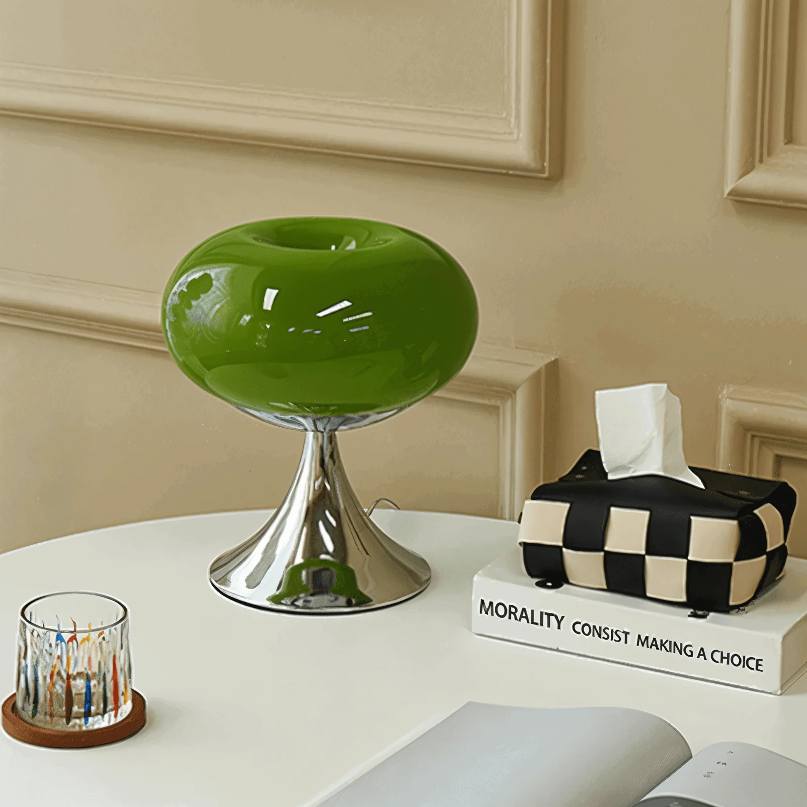 Apple LED Lamp - Curvy Glass Table Lamp -  - #tag1#