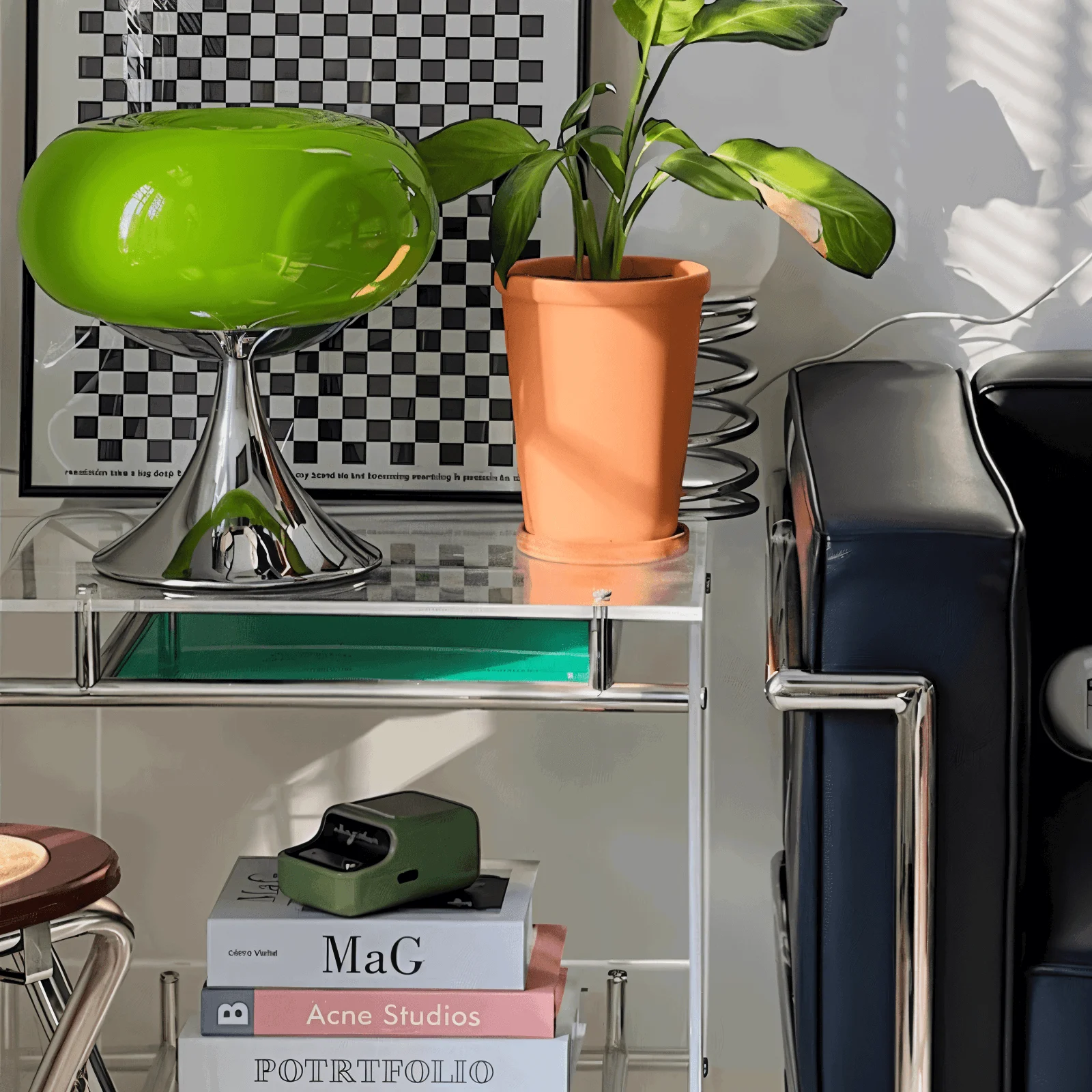 Apple LED Lamp - Curvy Glass Table Lamp -  - #tag1#
