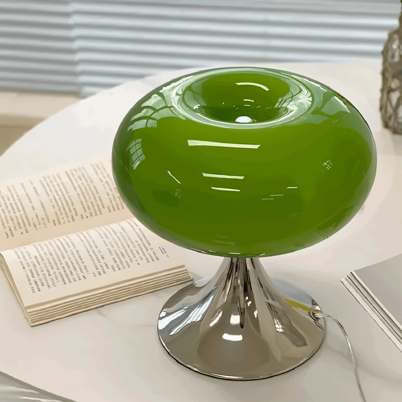 Apple LED Lamp - Curvy Glass Table Lamp -  - #tag1#