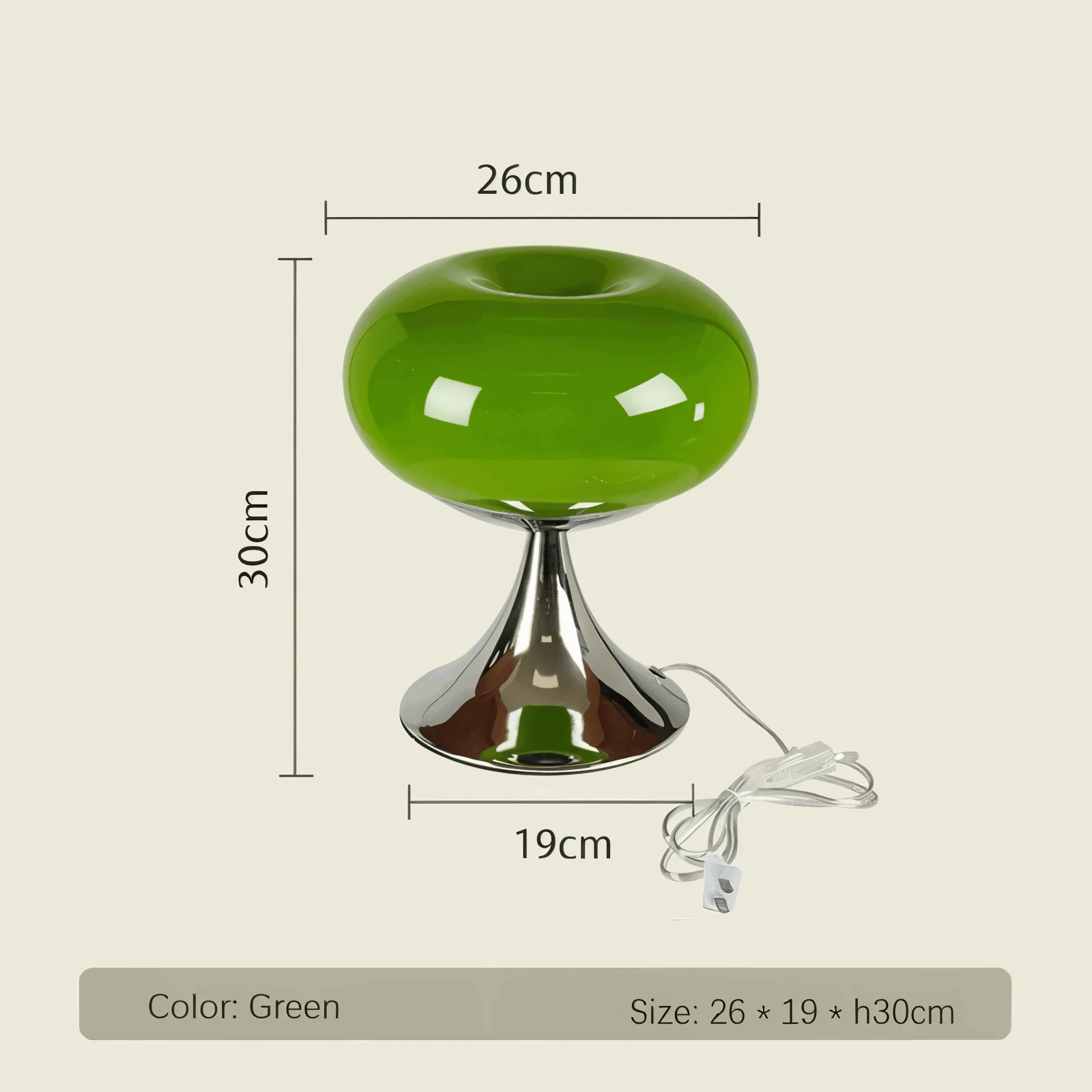 Apple LED Lamp - Curvy Glass Table Lamp -  - #tag1#