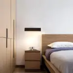 Aqsa Minimalist LED Wall Lamp Black Gold Brown Bedroom Metal tag1