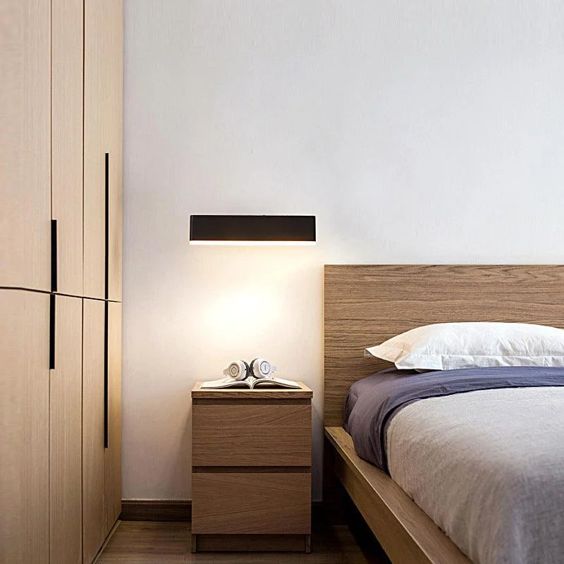 Aqsa Minimalist LED Wall Lamp - Black/Gold/Brown, Bedroom, Metal -  - #tag1#