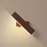 Aqsa Minimalist LED Wall Lamp Black Gold Brown Bedroom Metal tag1