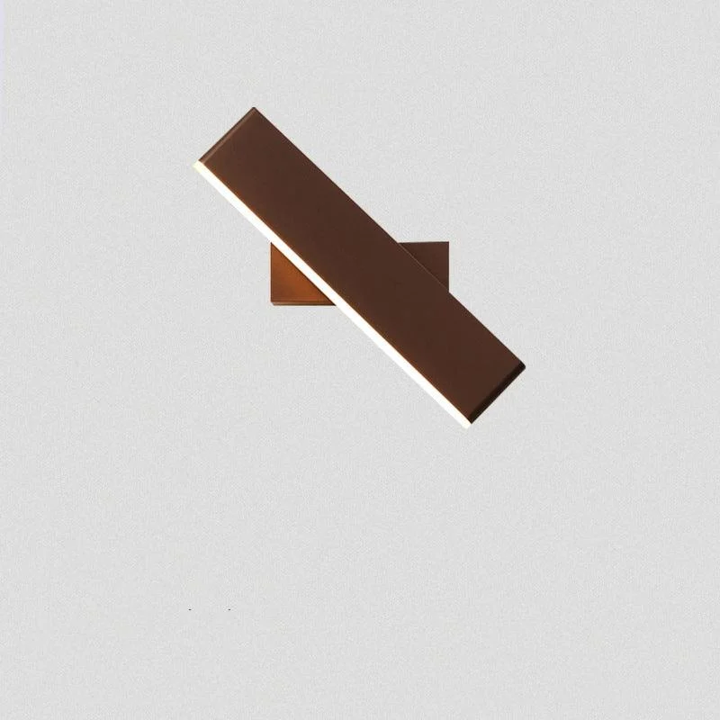 Aqsa Minimalist LED Wall Lamp - Black/Gold/Brown, Bedroom, Metal -  - #tag1#