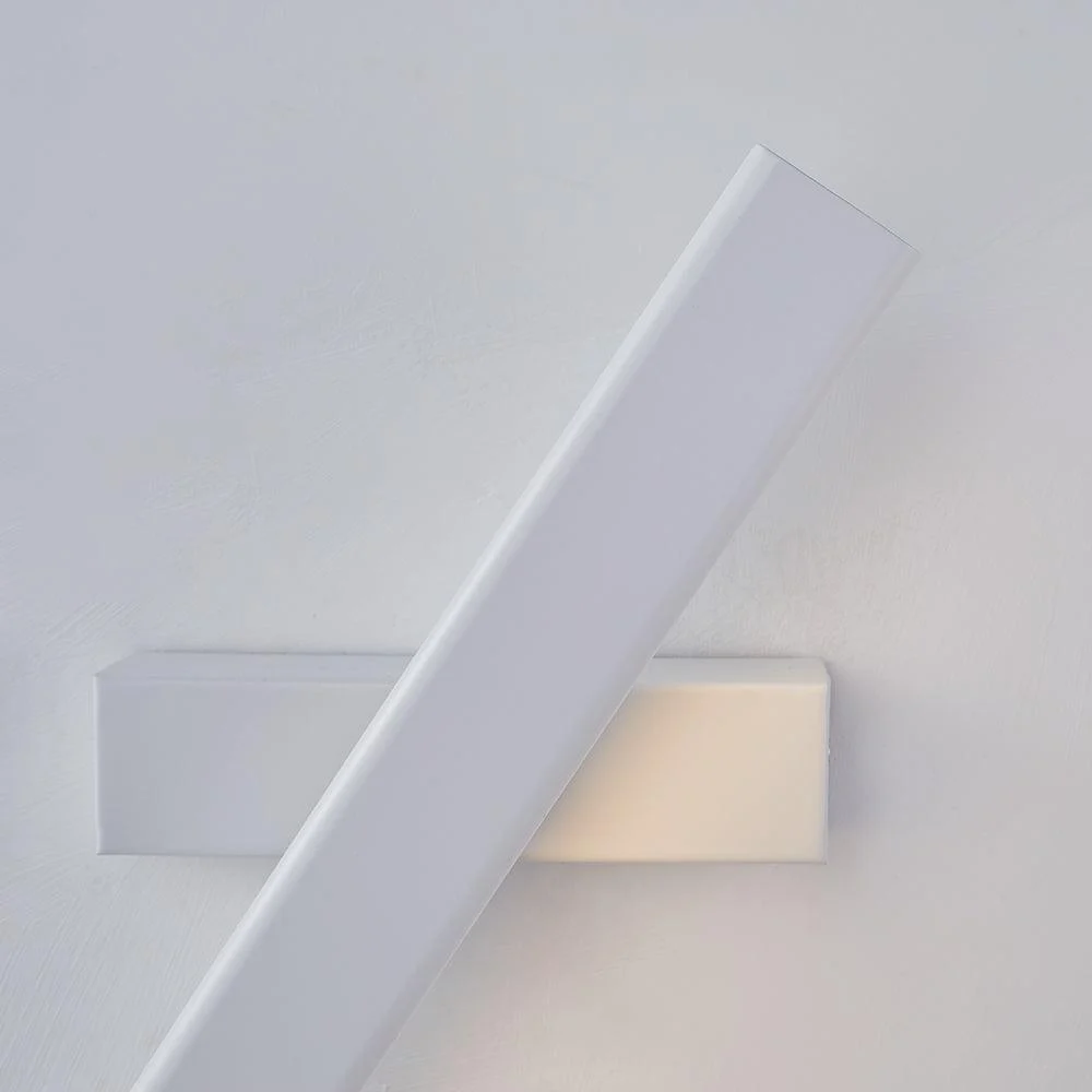 Aqsa Modern LED Wall Lamp Indoor Rotatable Rectangular Metal/Wood Living Room -  - #tag1#