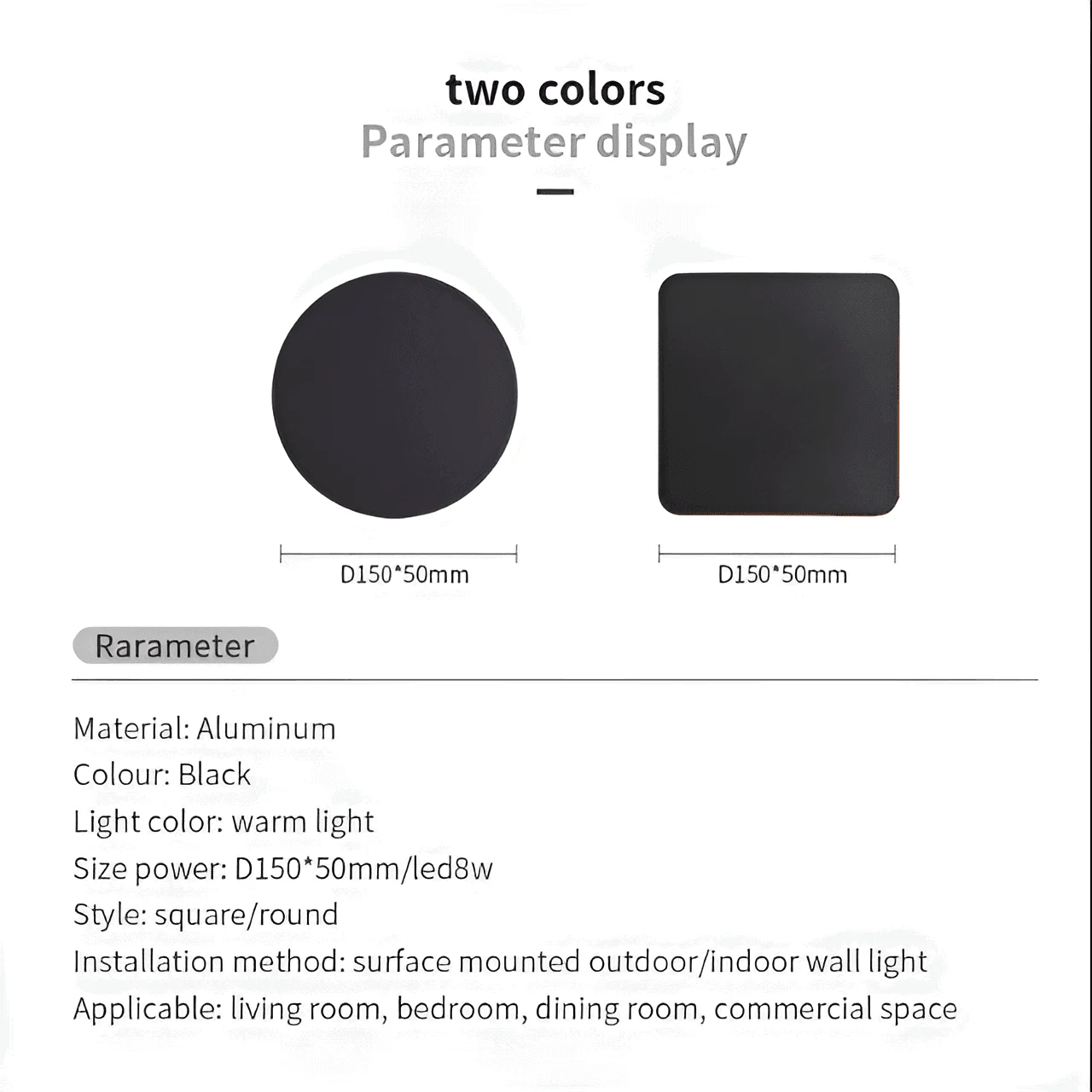 AquaGlow - Elegant waterproof LED wall light made of aluminum -  - #tag1#