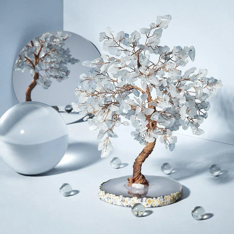 Aquamarine Stone Tree -