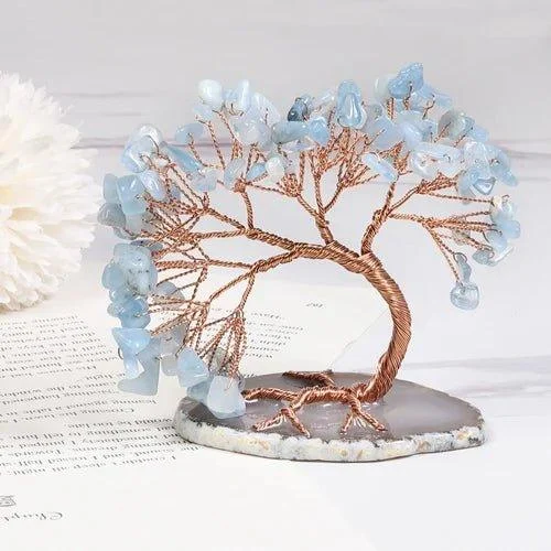 Aquamarine Stone Tree -