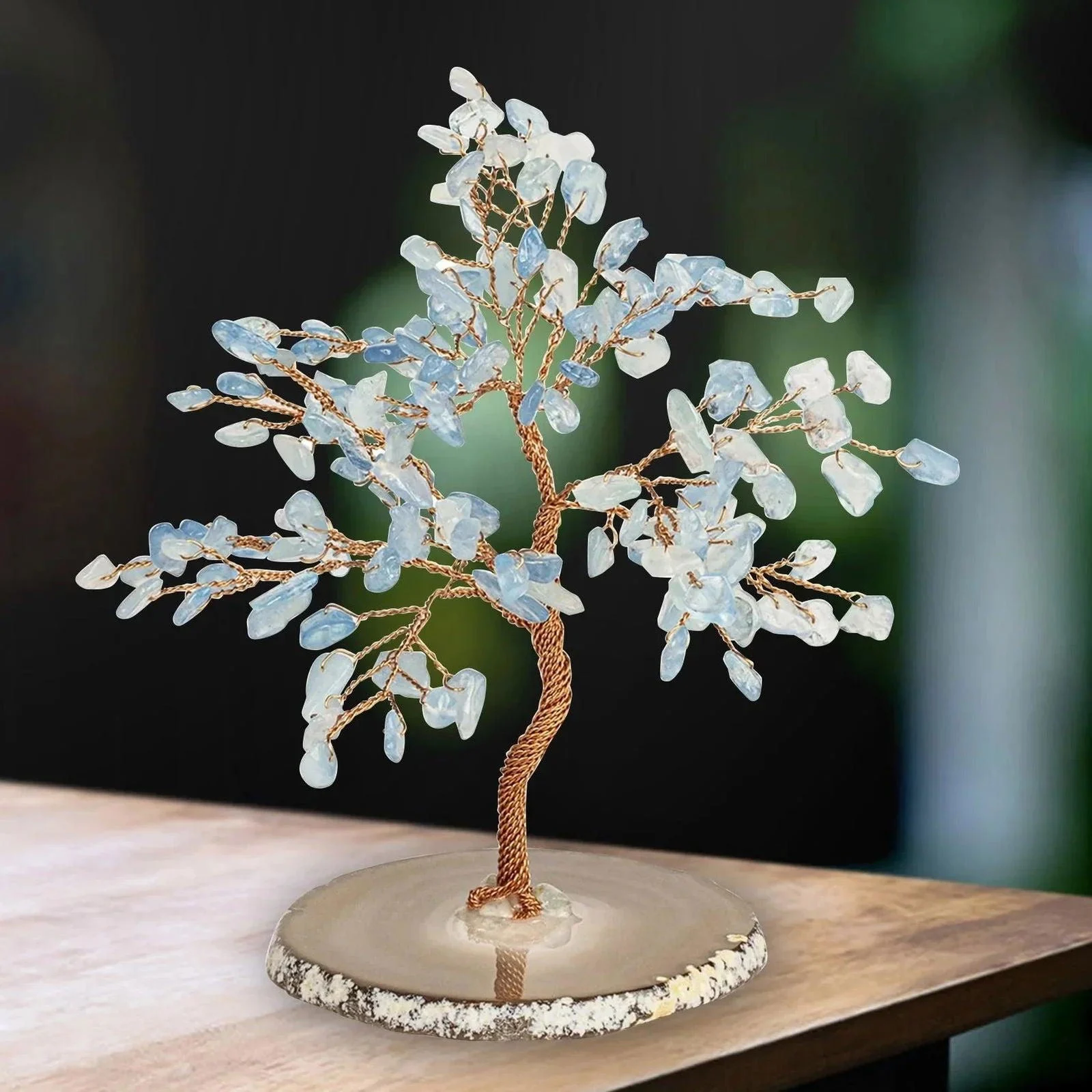 Aquamarine Stone Tree -