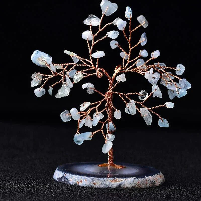 Aquamarine Stone Tree -