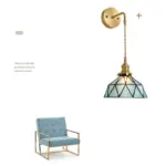 Aquarius Modern wall lamp with water ripple glass and dome shape tag1