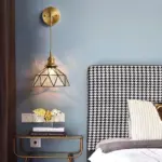 Aquarius Modern wall lamp with water ripple glass and dome shape tag1