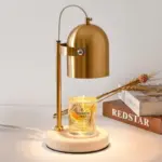 Arabic Gold Top with Marble Base Luxury Candle Warmer