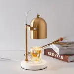 Arabic Gold Top with Marble Base Luxury Candle Warmer