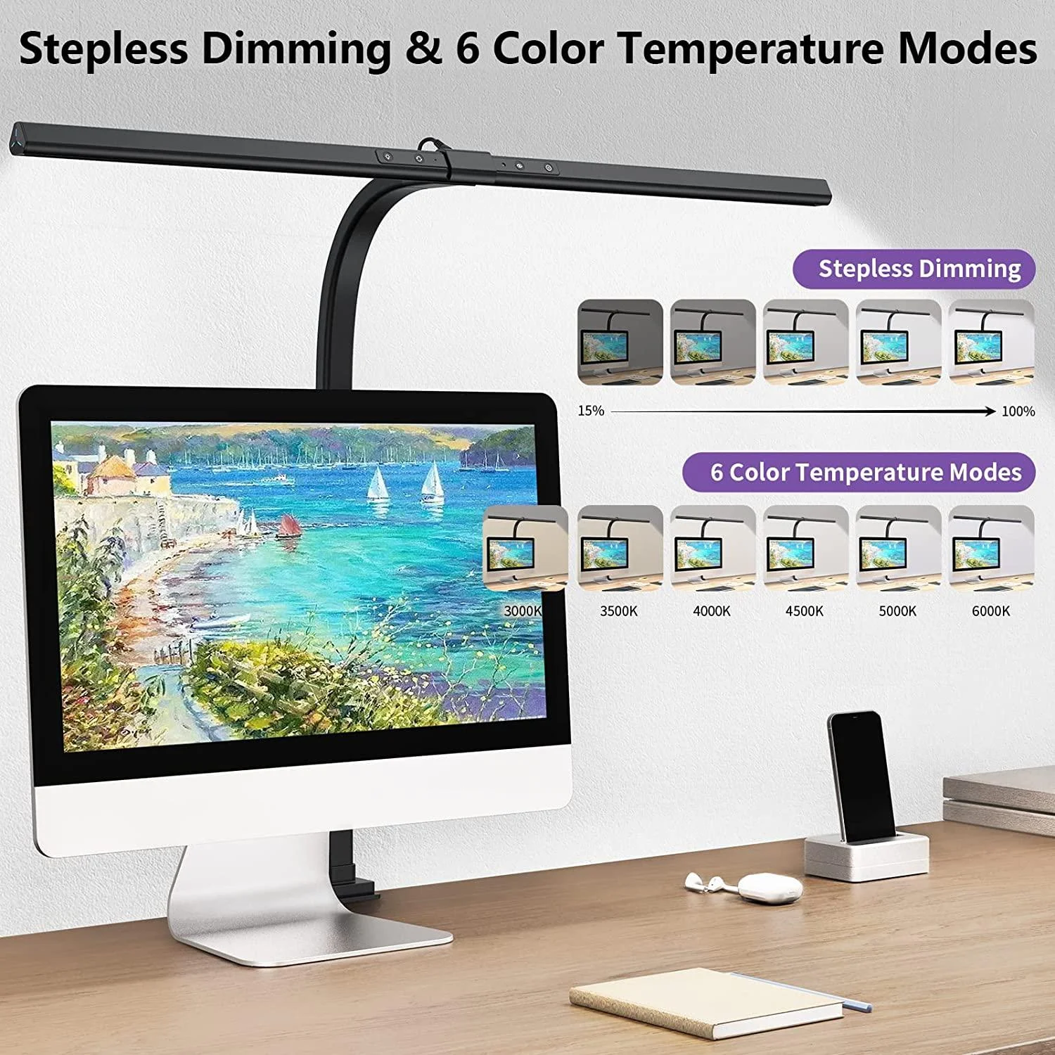 Architect Clamp Desk Lamp with Modern LED Lighting -  - #tag1#