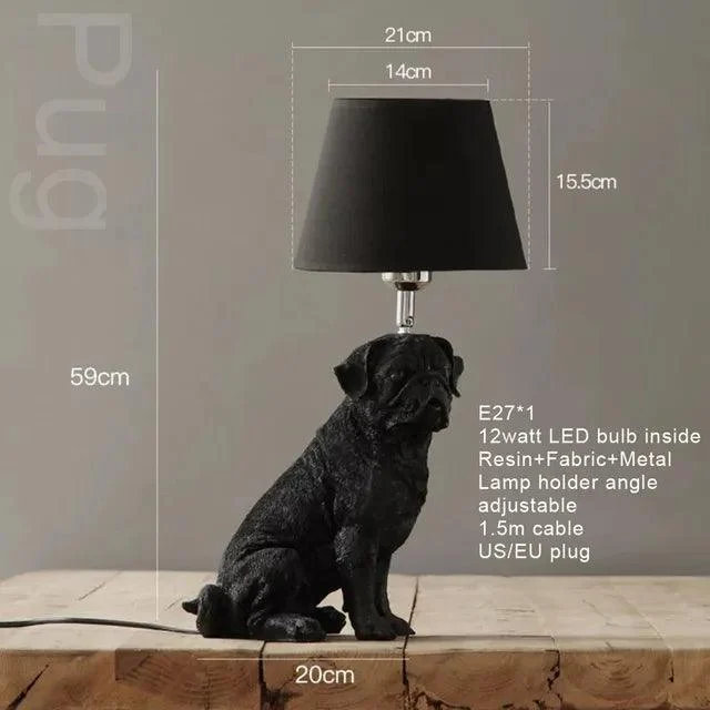 Pug Black 59 x 20 cm