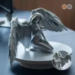 Art Angel Female Woman Wings Kneeling Cloak Hat tag1