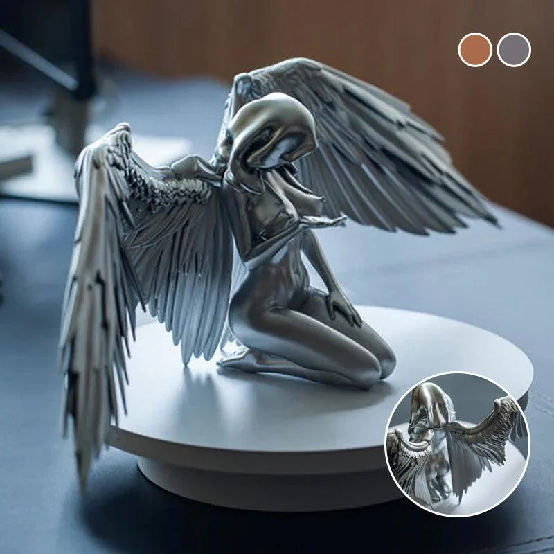Art Angel Female Woman Wings Kneeling Cloak Hat -  - #tag1#