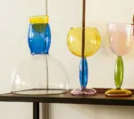 Art Deco Colored Cocktail Glasses Wine Glasses