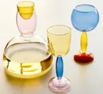 Art Deco Colored Cocktail Glasses Wine Glasses
