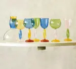 Art Deco Colored Cocktail Glasses Wine Glasses