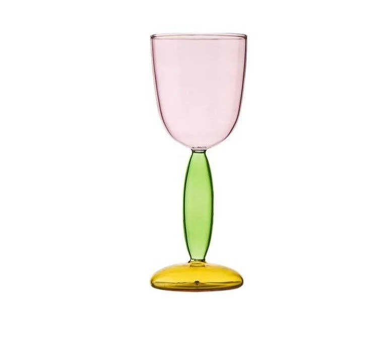 Art Deco Colored Cocktail Glasses / Wine Glasses -