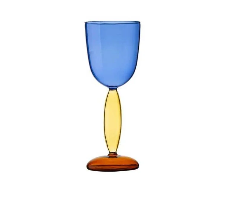 Art Deco Colored Cocktail Glasses / Wine Glasses -