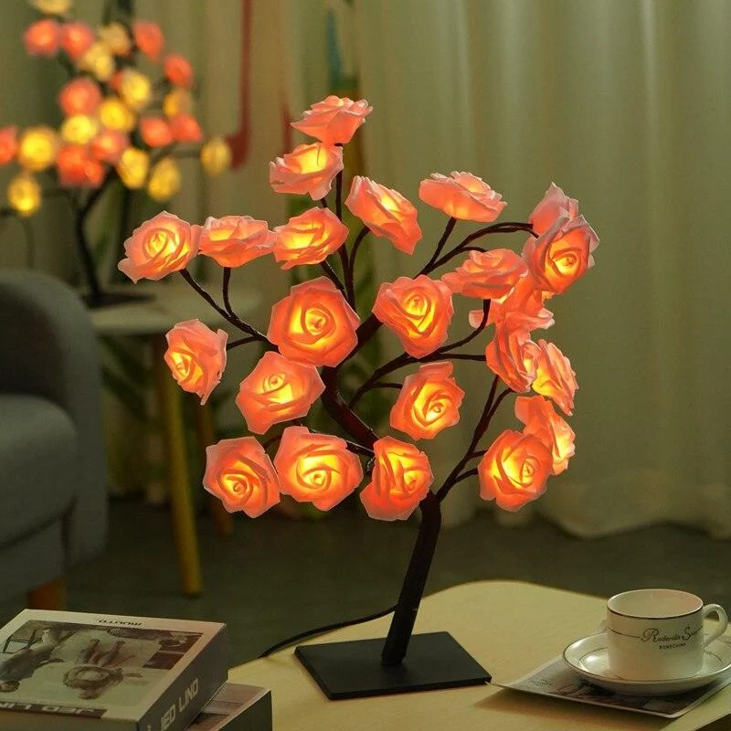 Art Decor LED Rose Tree Light Lamp -  - #tag1#