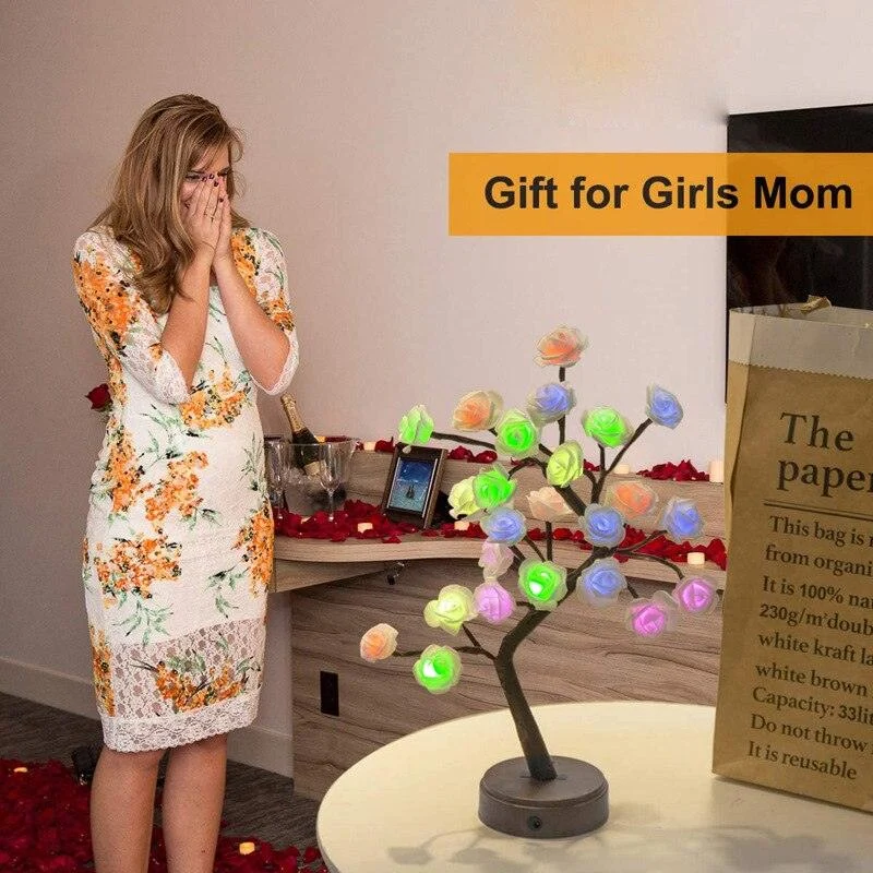 Art Decor LED Rose Tree Light Lamp -  - #tag1#