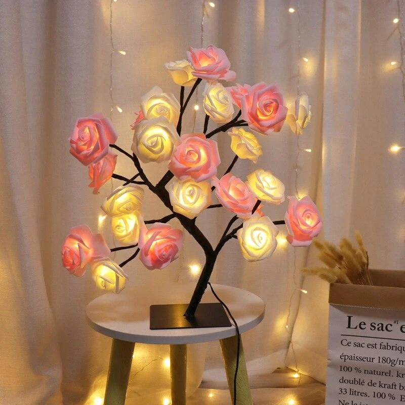 Art Decor LED Rose Tree Light Lamp -  - #tag1#