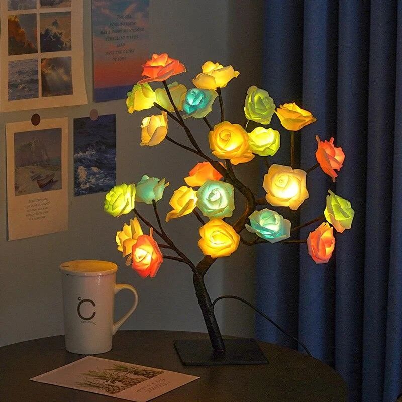 Art Decor LED Rose Tree Light Lamp -  - #tag1#