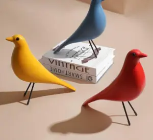 Art Design Resin Blue Bird Statue