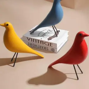 Art Design Resin Blue Bird Statue - 