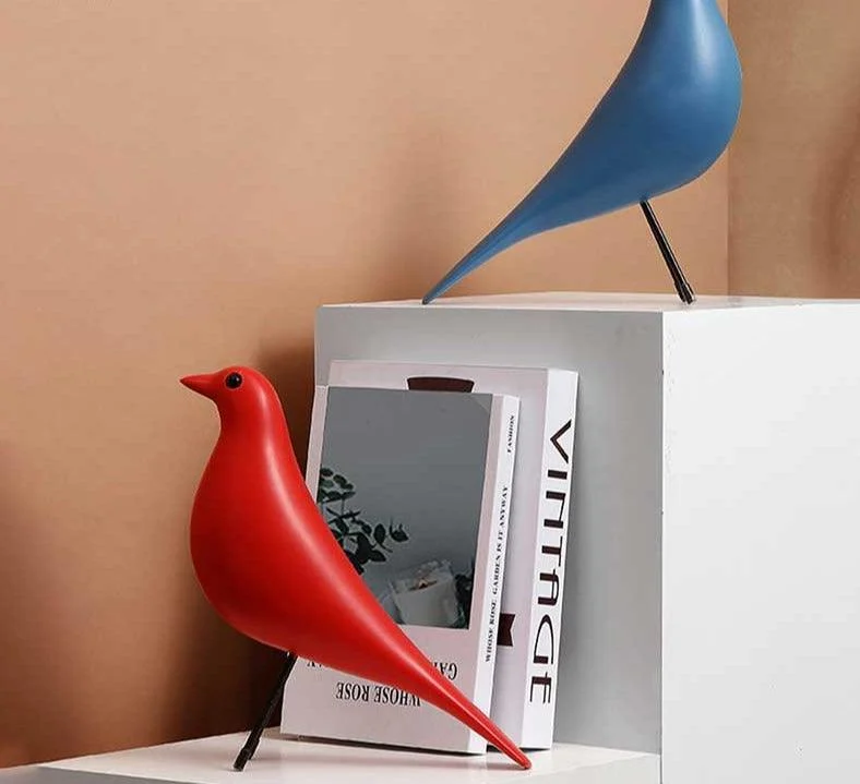 Art Design Resin Blue Bird Statue -