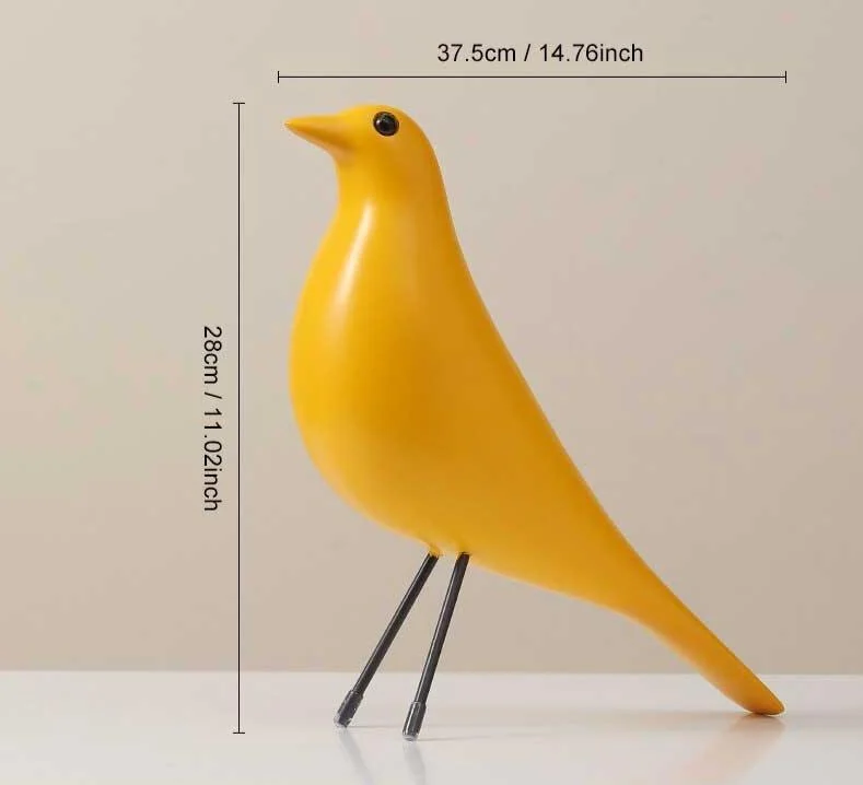 Art Design Resin Blue Bird Statue -