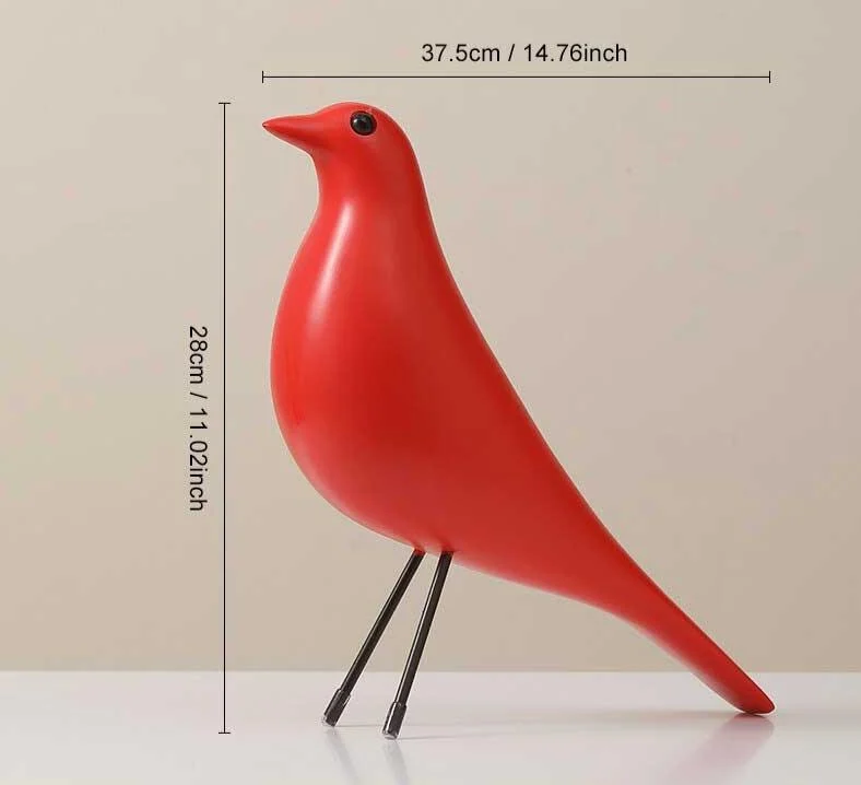 Art Design Resin Blue Bird Statue -