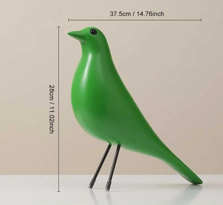 Art Design Resin Blue Bird Statue -